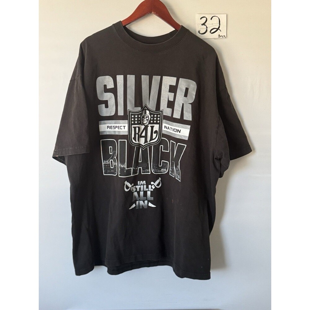 Shaka Wear R4L Silver & Black Nation Super Max Heavy T-Shirt — Men’s 3XL